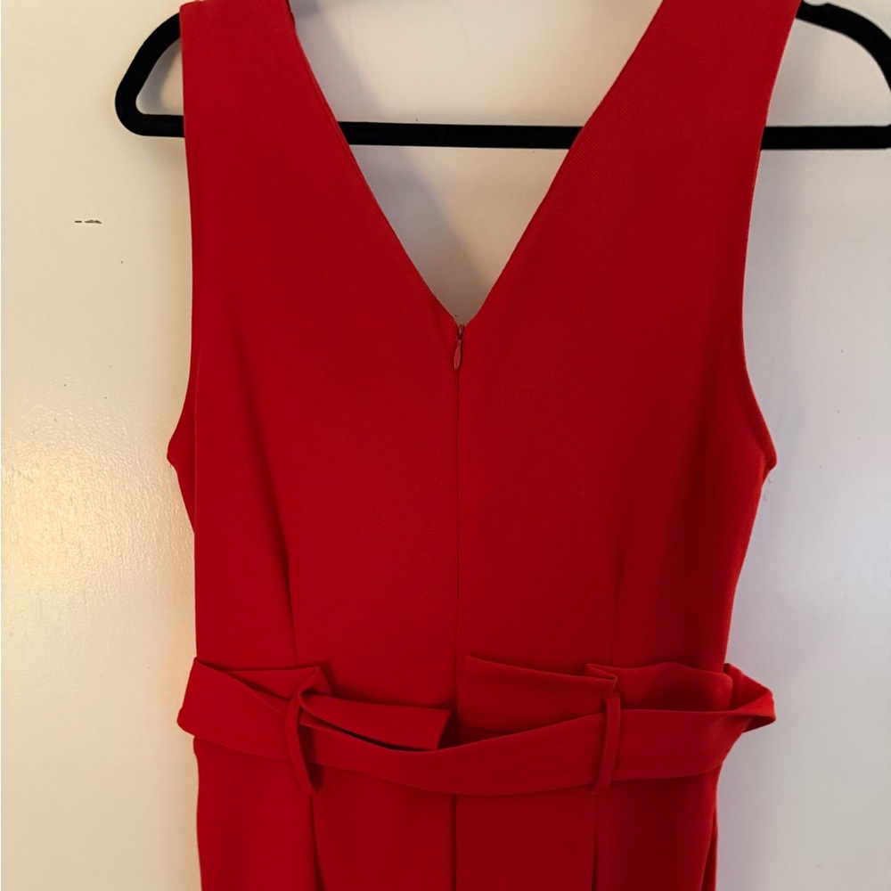 Anthropologie Cathy Structured red jumpsuit❤️